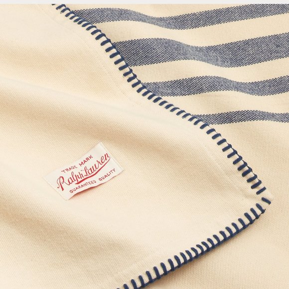 Ralph lauren striped blanket Clearance